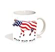 Cow American Flag Royal Decorative Ceramic Gift Coffee (Tea, Cocoa) Mug
