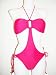Womens Sexy Red Bandeau Monokini One Piece Bikini Swimsuit