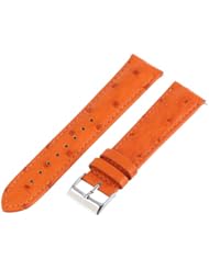 Swiss Watch International 20 MM Tangerine Genuine Ostrich Strap 20OS27M
