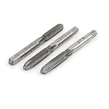 uxcell ハンドプラグタップ　 HSS素材　4 つのフルート　グレー　 M6x1.0mm　3枚入り