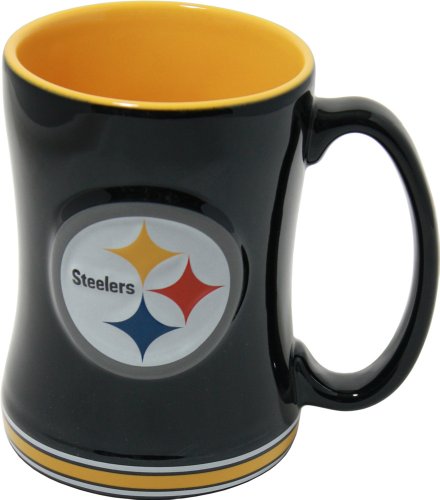 Pittsburgh Steelers 15 Ounce Sculpted Logo Relief Coffee Mug