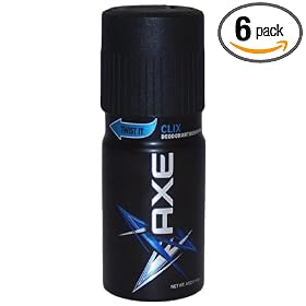 Axe Deodorant Body Spray, Clix, 4-Ounce Cans (Pack of 6)