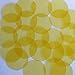 Round Vinyl Shape No Hole 40mm Yellow Go Go Transparent