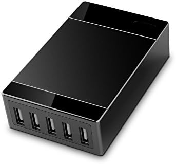 USB Charger, Trendwoo 5 Port 40W USB Desktop Charger Rapid Speed Wall Charging Station with Intelligent Auto Technology for iPhone 6S, 6S Plus, Galaxy S6 S5/S4