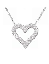 Diamond Heart Pendant 1 7/8ctw