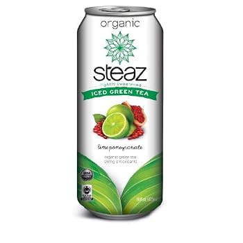 Set A Shopping Price Drop Alert For Steaz Organic Iced Teaz, White Tea with Lime and Pomegranate, 16-Ounce Cans, 12-Count
