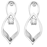 Platinum Diamond Earring Jackets - 0.16 Ct.