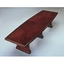 Hot Sale DMi Furniture DMi Keswick Boat Shaped 12' Conference Table with Slab Base in Cherry