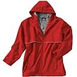 Men's New Englander Rain Jacket, Red/Gray