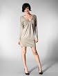Robert Rodriguez Draped Front Dress in Champagne