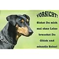 Metall - Warnschild Deutscher Pinscher