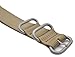 ArtStyle Watch Band with Colorful Nylon Material Strap and Heavy Duty Brushed Buckle (Khaki, 22mm)