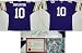 Fran Tarkenton Autographed Purple Custom Throwback Jersey with ''HOF86'' Inscription