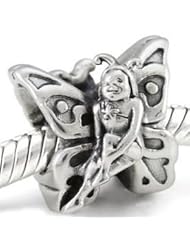 Authentic OHM Butterfly Fairy 925 Sterling Silver Fantasy Bead fits European Charm Bracelet
