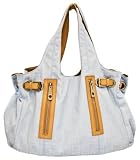 Givenchy Blue Nylon and Beige Leather Shoulder Bag 69581127BL