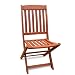 VIFAH V504 Outdoor Wood Folding Bistro Chairs, 2-pack, Natural Wood Finish, 24 by 19 by 27-Inch
