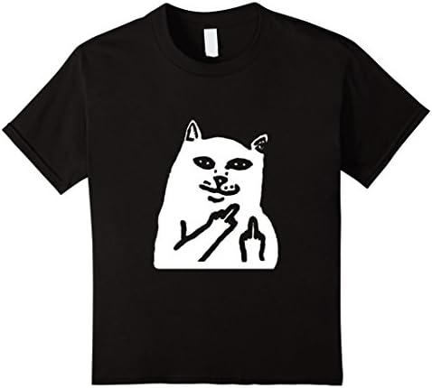 Kids Featured: Fuck you cat meme T shirt 2016 8 Black