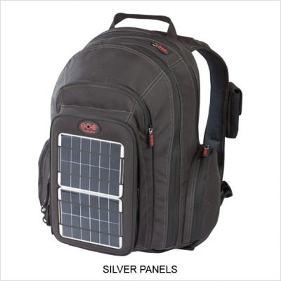 Voltaic Systems 1010 OffGrid Solar Backpack, Removable Front Charging Panel  4W Solar Charger, 3000mAh Battery  For Handheld Electronics  Silver