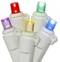 Set of 20 Battery Operated LED Wide Angle Multi Christmas Lights - White Wire