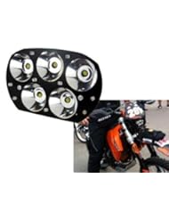 Car Audio or Theater: 15W CREE LED Black Head light Lamp for Dirt Bike Dual Sport mx Enduro Off Road - Tmsuschina