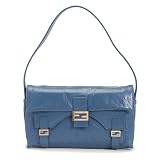 Fendi - Fendi Blue Leather Shoulder Bag