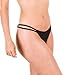 Coqueta Swimwear Sexy Teeny Mini Brazilian Bikini Thong Swimsuit Bottom BLACK