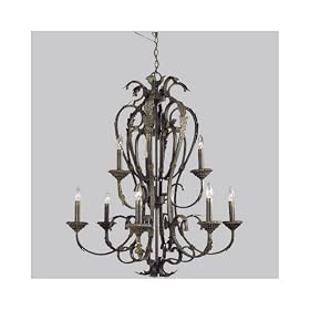 Progress Lighting Palmero Ceiling Chandelier P4312-46 Weathered Bronze by Progress Lighting