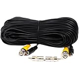 VideoSecu 100 Feet Pre-made All-in-One Video Power BNC RCA Cable CCTV DVR System Security Surveillance Camera Extension Cable 1JE
