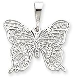 14k White Gold Butterfly Charm