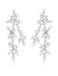 Diamond 18k White Gold Dangle Earrings