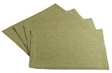 DII Two-Tone Set of 4 Placemats, Herb