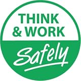 HARD HAT EMBLEMS-THINK AND WORK SAFELY