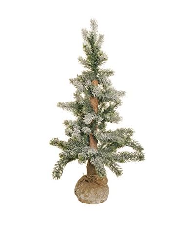 Forever Greens!  Albero Di Natale Innevato Verde