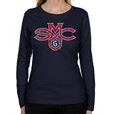 NCAA Saint Mary's Gaels Ladies Distressed Primary Long Sleeve Classic Fit T-Shirt - Navy Blue