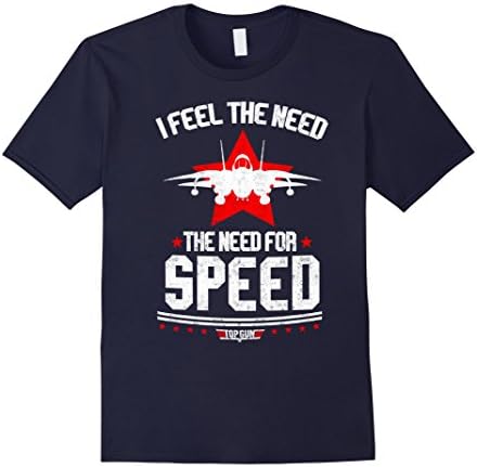 Men's I Feel The Need - The Need For Speed - Top Gun Shirt Small Navy