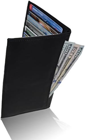 AFONiE RFID-Blocking Premium Soft Genuine Leather Men Wallet [Brown]