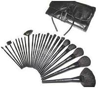 SHANY Studio Quality Natural Cosmetic Brush Set with Leather Pouch, Goat & Badger Hair, 24-Pieces