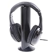 Koolertron 5 in 1 Hi-Fi Wireless Headphones for HDTV, TV, VCD, PC, MP3, MP4, CD, DVD w/FM Radio