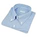 Bagutta Blue and White Striped Button Down Cotton Italian Dress Shirt