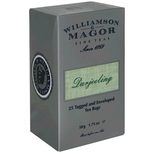 Williamson Fine Teas, Darjeeling Tea, Tea Bagss, 25-Count Package (Pack of 4) by Williamson