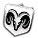 Dodge Ram Black Logo Hitch Cover