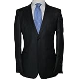 Paolo Lastrucci Loro Piana Super 130's Tasmanian Four Season Wool Italian Suit - Charcoal Gray Pinstripe
