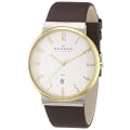 Skagen Herrenarmbanduhr Slimline Leder 355XLGLD