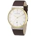 Skagen Herrenarmbanduhr Slimline Leder 355XLGLD
