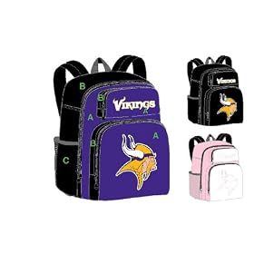 NFL Sports Back Pack - Minnesota Vikings School Backpack