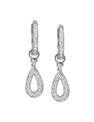 14k White Gold 0.46 Ctw Loop Diamond Earring