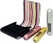 3 x Travalo Rapid Pump Fill Perfume Atomizer Bottles (Pink/Silver?Gold) and Black Leather Case bundle.