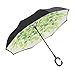 AWEOODS Double Layer Inverted Umbrella Cars Reversible Umbrella (Grape Leaf)