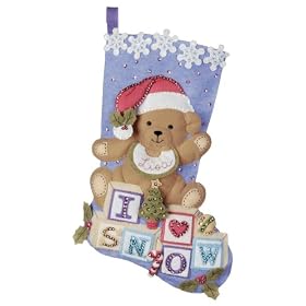 Bucilla 85432 Felt Aplique Stocking- Baby Bear