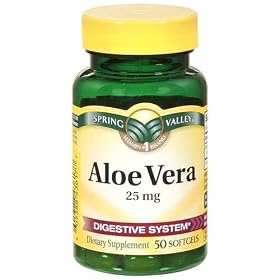Spring Valley - Aloe Vera 25 mg, 50 Softgels
